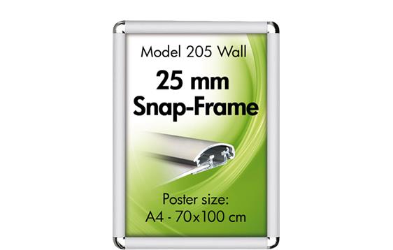 9405575   Plakatramme Snap Rondo 25 mm aluminium 